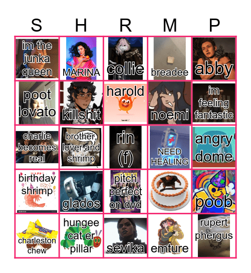 CHARLESTON CHEW BIRTHDAY Bingo Card