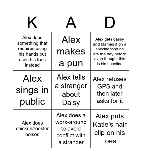 HAWAIIIII BINGO Card