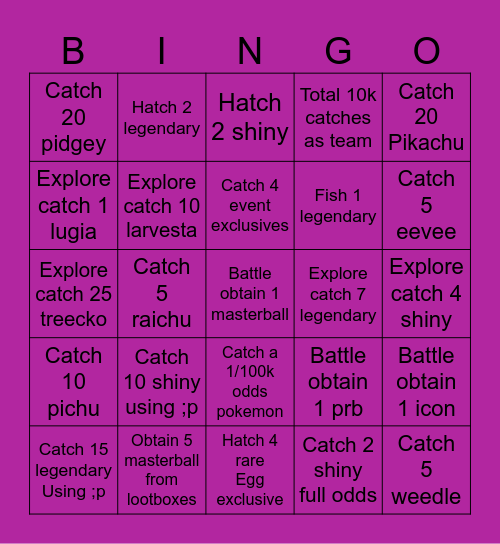 VNA BINGO Card