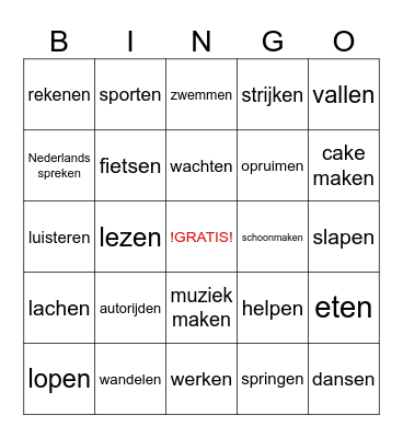 ik kan goed... Bingo Card