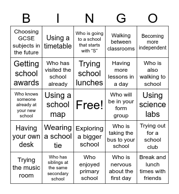 Retreat Day Bingo Card