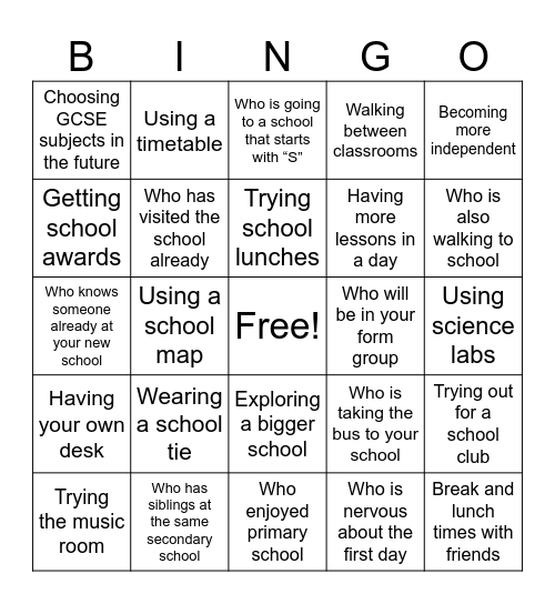 Retreat Day Bingo Card