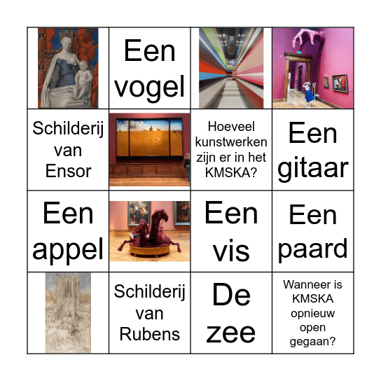 KMSKA Groepswerk Bingo Card