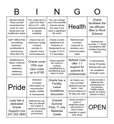 Pride Health Bingo! Bingo Card