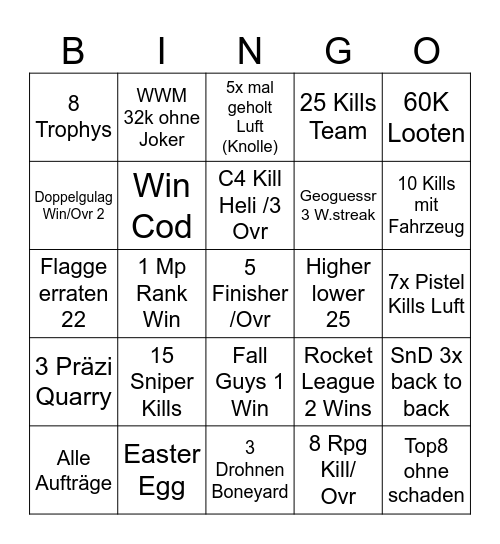 Knolle x Dilly x Basti x Vano Bingo Card