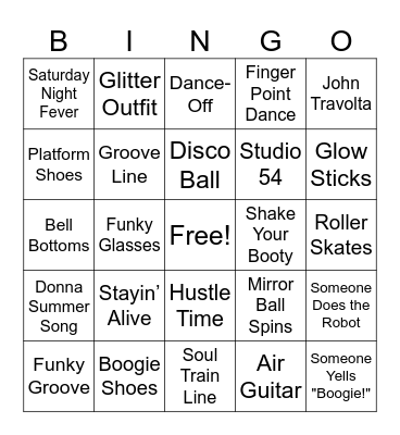 DISCO BINGO Card