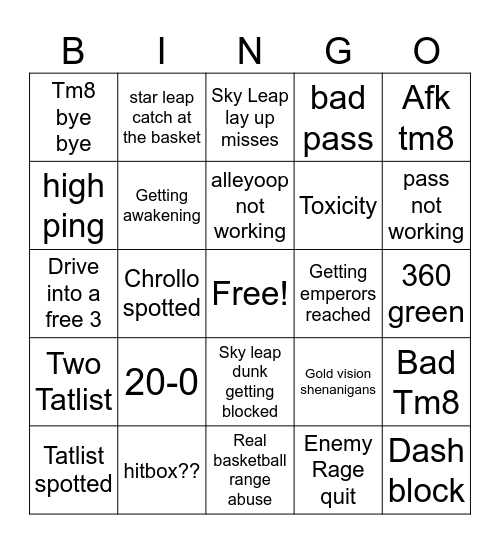 Star Bingo Board Bingo Card