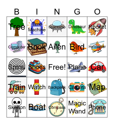 Time Travel Bingo Card