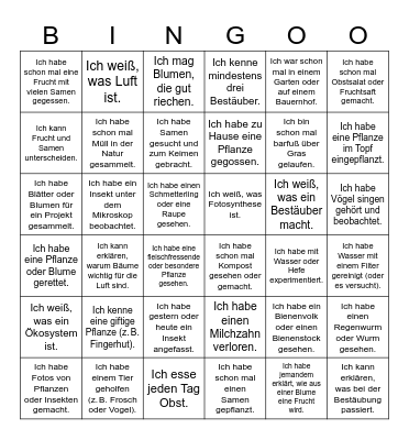 Nawi Bingo Card