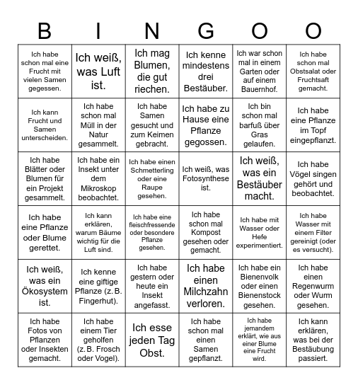 Nawi Bingo Card