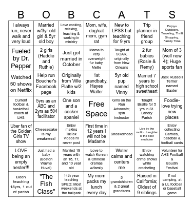 Boucher Bingo Card