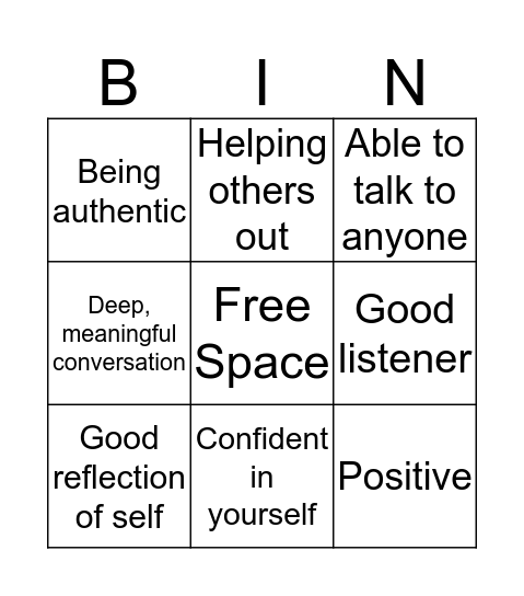 Social excellence bindo Bingo Card