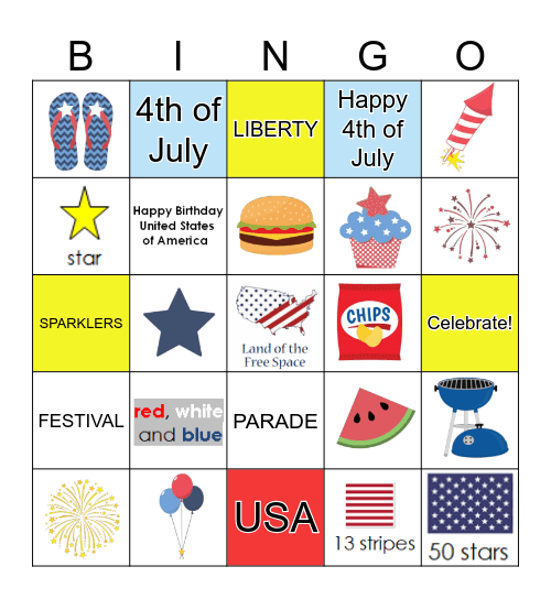 Independence Day Bingo! Bingo Card