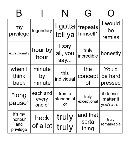 Bolder Bingo Card