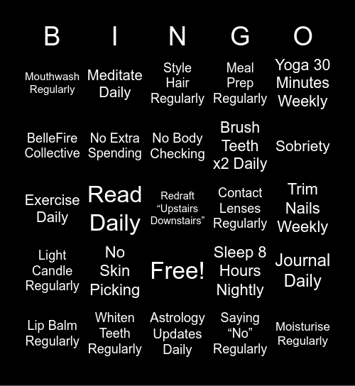 Anna's Summer Spirituality Bingo Board 2025 Bingo Card