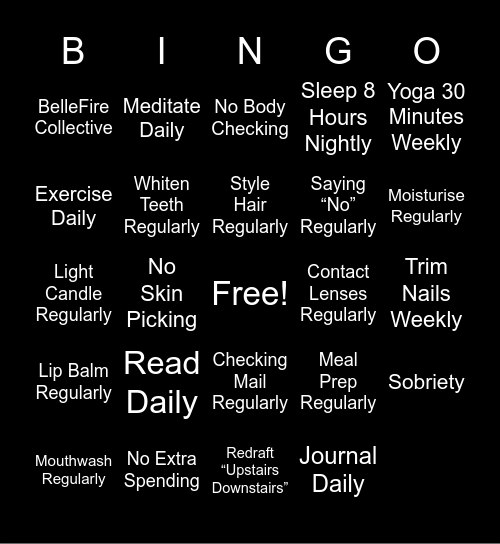 Anna's Summer "Spirituality" Bingo Board 2025 Bingo Card