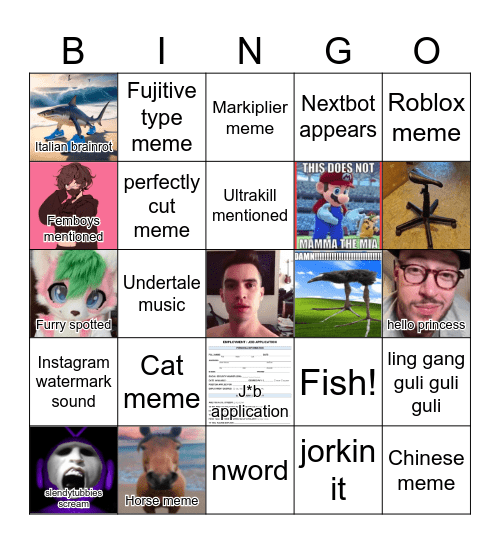 Reels Bingo 2 Bingo Card