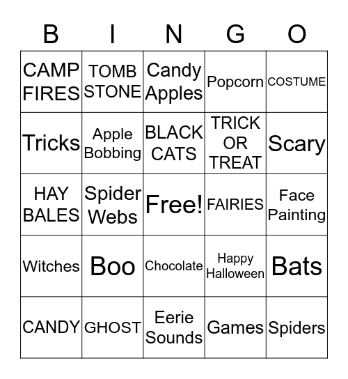 Halloween Bingo Card