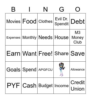 Budget Bingo Card