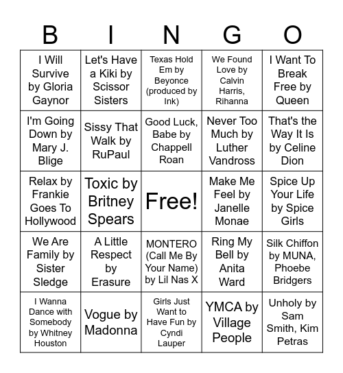 DRAG QUEEN SINGO 2025 - Round #3-4 Bingo Card