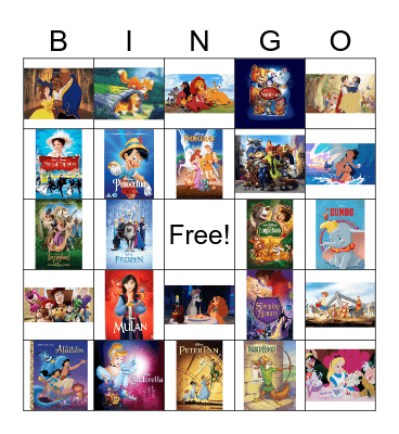 Disney Bingo (Pictures) Bingo Card