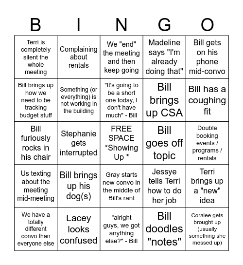 Bingo Bongo Bingo Card