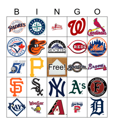 BASEBALL Bingo Card