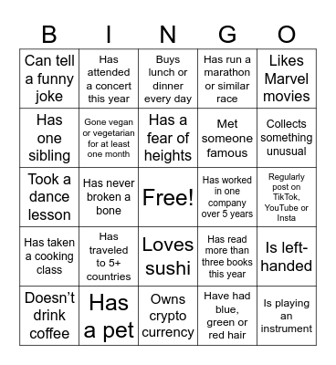 Kepler & ATV Get2Know Bingo Card