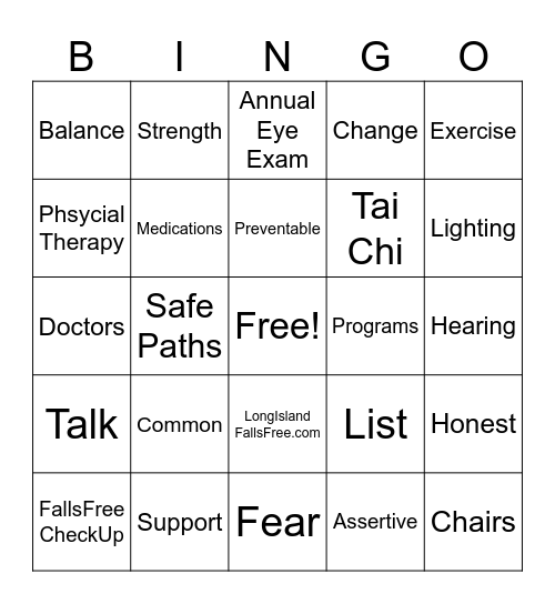 Balance BINGO Card