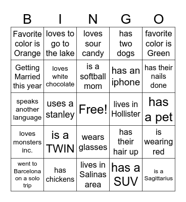 Front Office BINGO!!!!!! Bingo Card