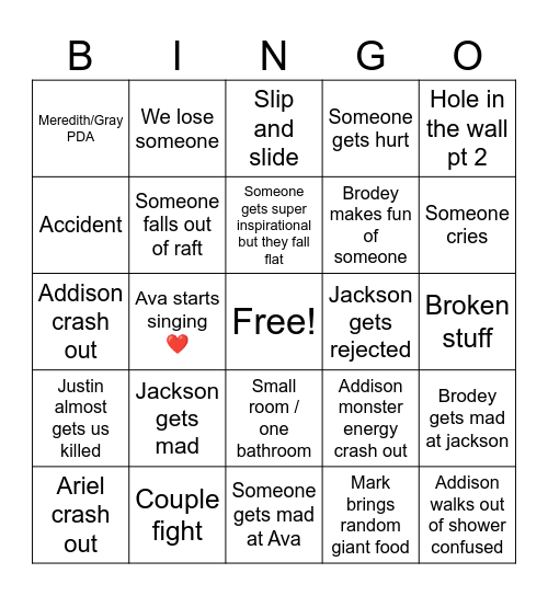 CIY 2025 Bingo Card