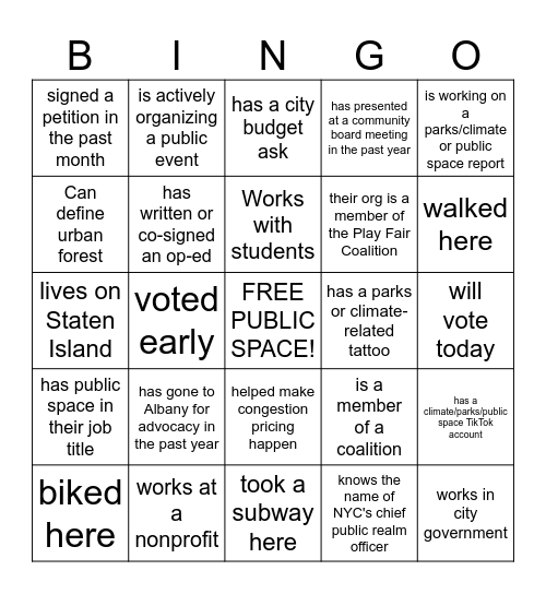 Field Notes Happy Hour BINGO Card