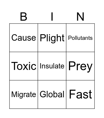 Group 3: Polar Bears Bingo Card