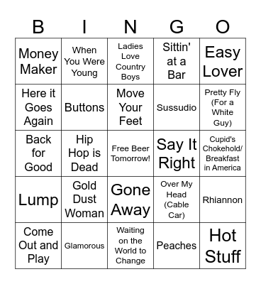 zMixed CD #15 Bingo Card