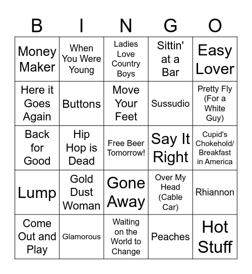 zMixed CD #15 Bingo Card