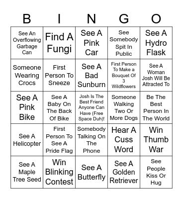 Alexandra's Birthday Bingo Card