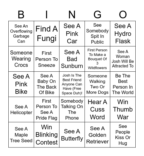 Alexandra's Birthday Bingo Card