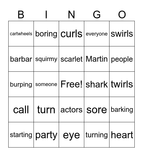 Ha! Ha! Ha! Bingo Card