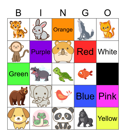 Animal bingo Card