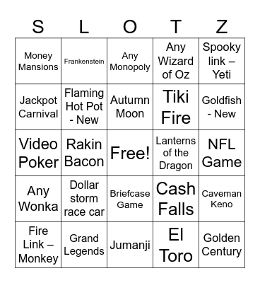 Slotting Around June 2025 Bingo Card