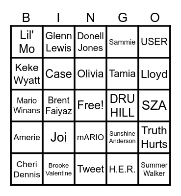 BINGO ROUND 1 Bingo Card