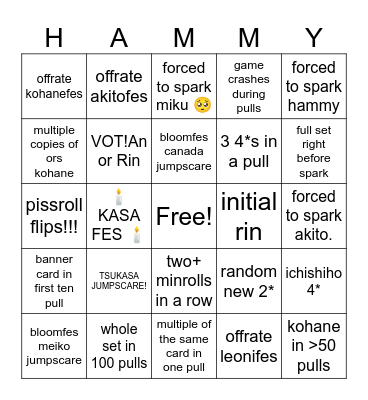 OVER RAD SQUAD YAHOOO Bingo Card