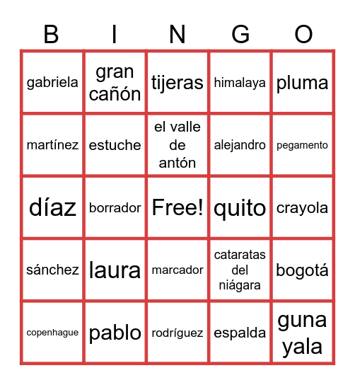 A la caza de mayúsculas Bingo Card