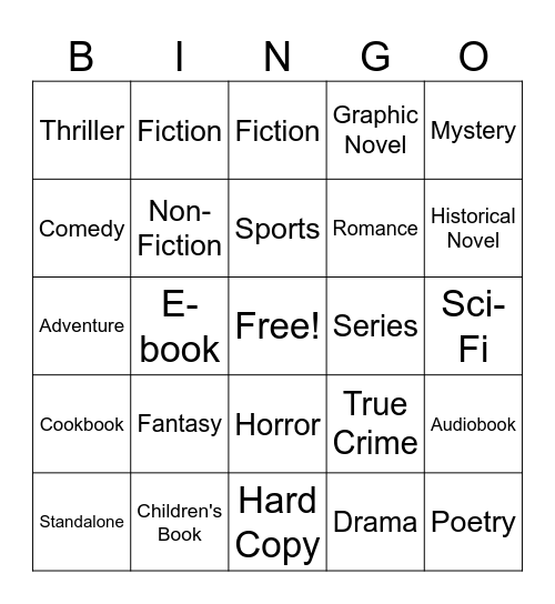 Book Bingo Card