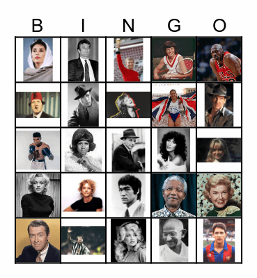 Famous People Bingo Card