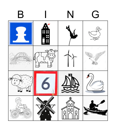 Vaarwegen Bingo Card