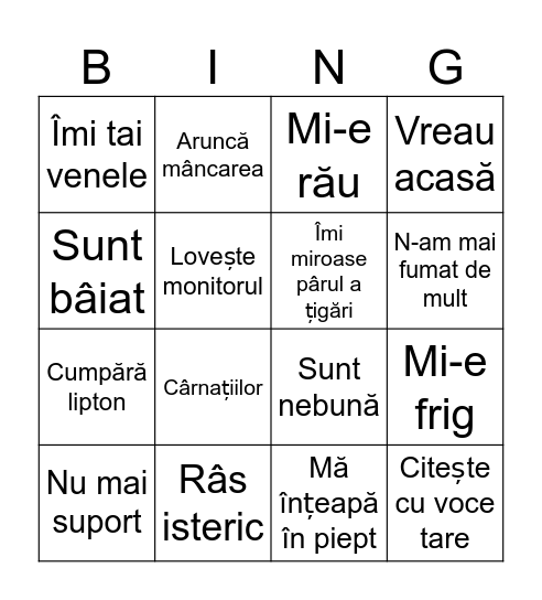 Alejandra Bingo Card