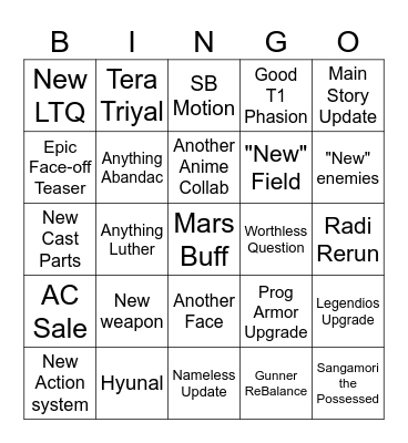 NGS Headline Wave July 24 Bingo Card