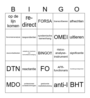 LINGO BINGO Card