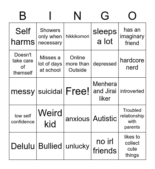 Yuuki Kinnie Bingo Card